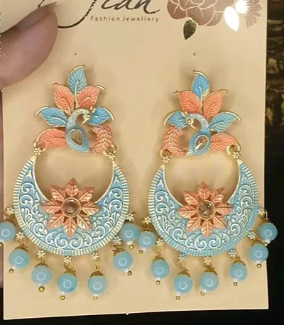 Traditional Golden Alloy Chandbalis Earrings