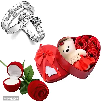 Mairbeon 1 Pair Engagement Ring Dainty Valentine's Day Gift Sparkling  Rhinestone Love Heart Women Men Finger Ring Fashion Jewelry - Walmart.com