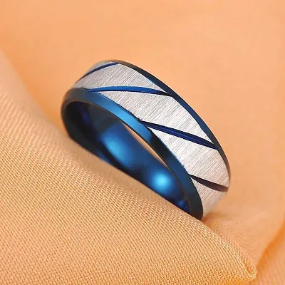 Stylish mens ring with silver plated - . Gift Ideas