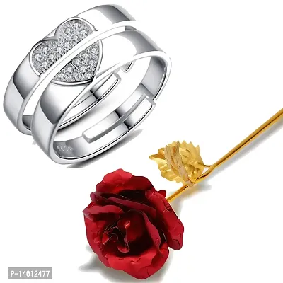 Valentine Gift Trio Heart Adjustable Finger Ring