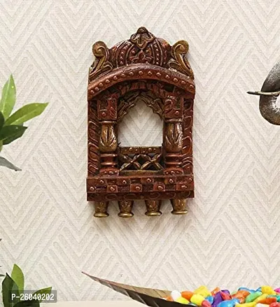 DESERT ART Solid Wood Jharokha in Copper Colour 12.7 X 3.81 X 25.4 CM-thumb0