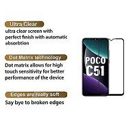 Pikka Tempered Glass For Poco C51 Screen Protector Edge to Edge Coverage with 11D HD Clearance Tempered Glass POCO C51 (Pack of 2)-thumb2