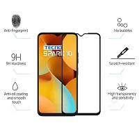 Pikka Tempered Glass For Tecno Spark 10 Screen Protector Edge to Edge Coverage with 11D HD Clearances Tempered Glass TECNO SPARK 10 (Pack of 2)-thumb1