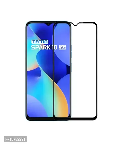 Pikka Tempered Glass For Tecno Spark 10 5G Screen Protector Edge to Edge Coverage with 11D HD Clearances Tempered Glass TECNO SPARK 10 5G (Pack of 1)-thumb0