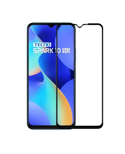 Pikka Tempered Glass For Tecno Spark 10 5G Screen Protector Edge to Edge Coverage with 11D HD Clearances Tempered Glass TECNO SPARK 10 5G (Pack of 1)