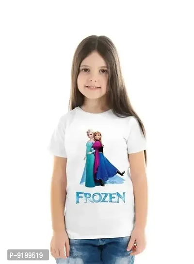 Classic Cotton Blend Printed Tshirt For Girls