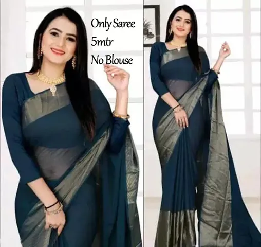 Trending Chiffon Saree with Blouse piece 