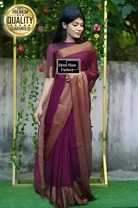 Fancy Chiffon Saree With Blouse Piece For Women-thumb1
