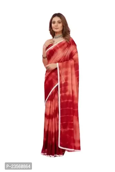 Vragi Casual Wear White Border Murga Sequence Saree With-Unstitched Blouse Piece [Maroon]