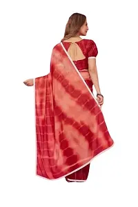 Vragi Casual Wear White Border Murga Sequence Saree With Unstitched Blouse Piece [Maroon]-thumb1