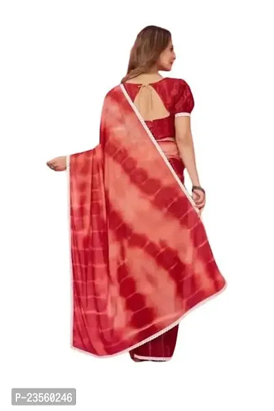 Vragi Casual Wear White Border Murga Sequence Saree With Unstitched Blouse Piece [Maroon]-thumb2