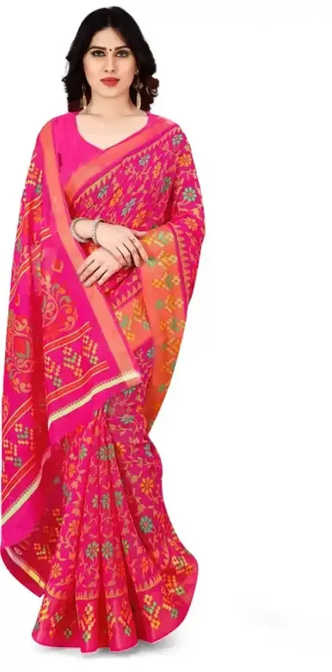 New In Cotton Saree with Blouse piece 