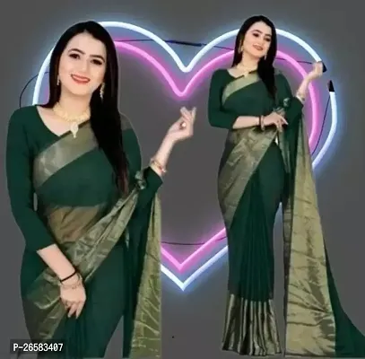 Fancy Chiffon Saree With Blouse Piece For Women-thumb0