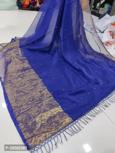 Fancy Chiffon Saree With Blouse Piece For Women-thumb0