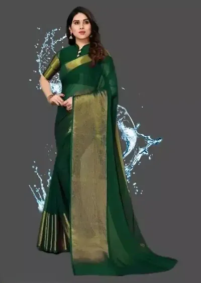 Alluring Chiffon Saree with Blouse piece 