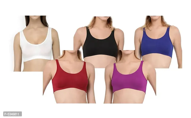 Buy Multicoloured Cotton Sports Bras (pack of 3) Online In India At  Discounted Prices