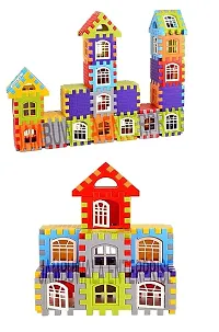 72 Pcs Mega Jumbo Happy Home House Building Blocks  (Multicolor)-thumb1