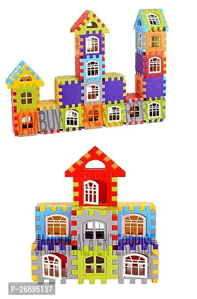 72 Pcs Mega Jumbo Happy Home House Building Blocks  (Multicolor)-thumb2