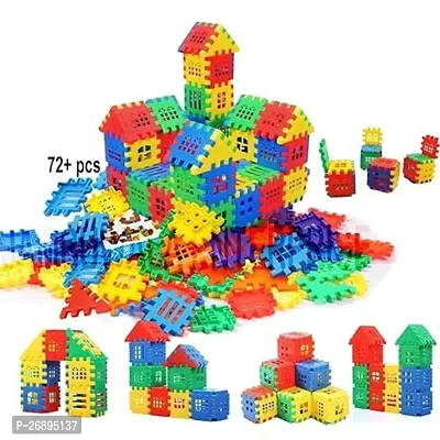 72 Pcs Mega Jumbo Happy Home House Building Blocks  (Multicolor)-thumb3