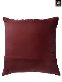 ROMEE Soft Chenille Geometric Throw Pillow/Cushion Covers 16x16 Set of 5 - Maroon-thumb2