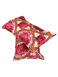 ROMEE 144 TC Premium Floral Modern Style Polycotton Flat Luxurious Beautiful Soft Comfort Designer Floral Pattern 1 Double Size Bed Bedsheet ( 224 cm x 242 cm ) and 2 Pillow Covers ( 43 cm x 68 cm ) - (Red)-thumb4