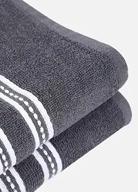 ROMEE Quickly Absorbent  Super Soft Cotton Bath Towel Set of 1, 500 GSM - Grey, TWL104-thumb2