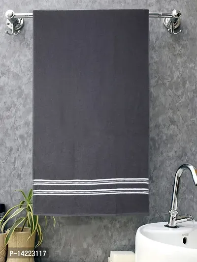 ROMEE Quickly Absorbent  Super Soft Cotton Bath Towel Set of 1, 500 GSM - Grey, TWL104-thumb0