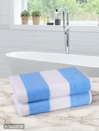 ROMEE 340 GSM Ultra Soft Super Absorbent Antibacterial Microfiber Large Bath Towel, 60 cms x 130 cms - Set of 2