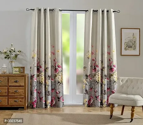 3D Digital Printed Polyester Fabric Curtain Pack of 1-thumb0