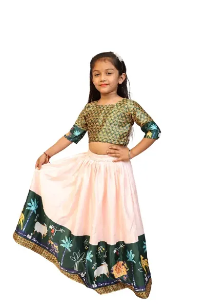 Classic Satin Lehenga Cholis for Kids Girl