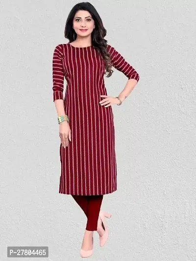 Stylish Crepe Stitched Kurta For Women-thumb0