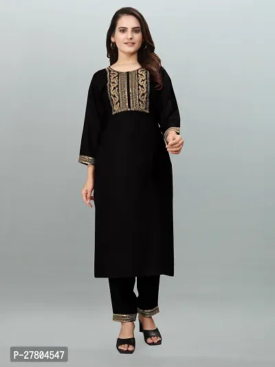 Stylish Polyester Kurta With Pant For Women-thumb0