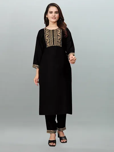 Trendy Applique Kurta Bottom Set For Women