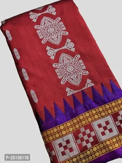 Elegant papa silk Sambalpuri saree-thumb0