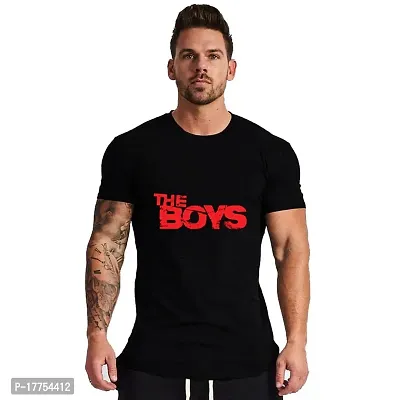 Men Printed Round Neck Half Sleeve Polyester T Shirt-thumb0