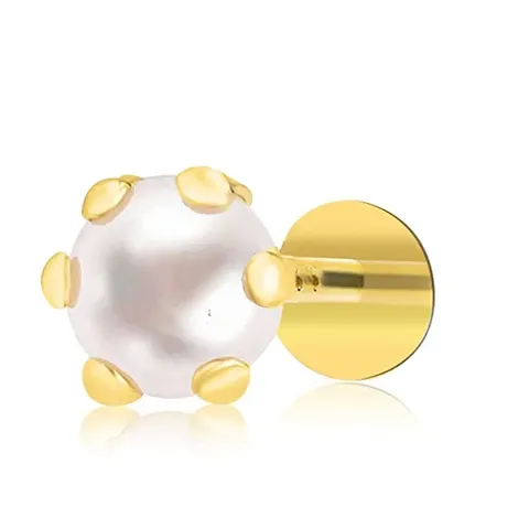 Raigur LETS HAVE A BRIGHT STAR 14K Nose Pin (White)