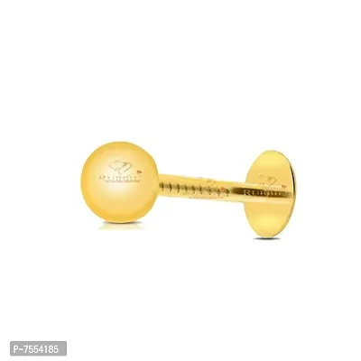 Raigur 14k Gold plated Plain Round Shaped Nose Ring for Women-thumb0