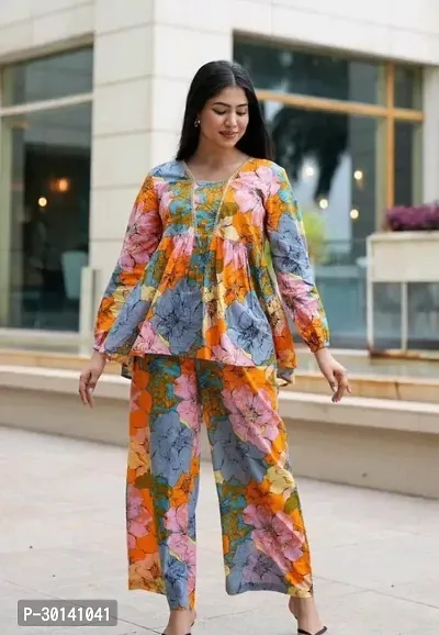 Elegant Multicoloured Rayon Self Pattern Kurta Bottom Set For Women-thumb0