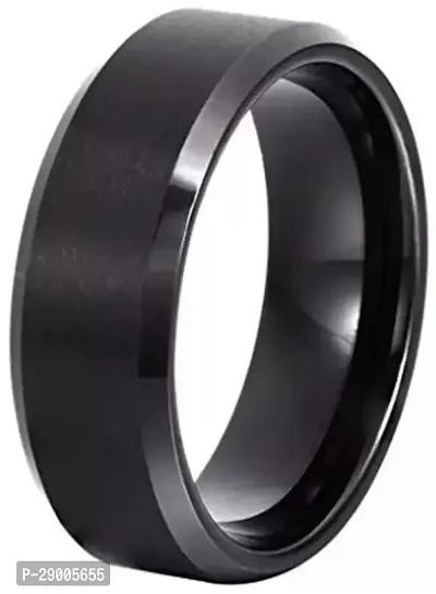 Alluring Black Brass Agate Artificial Stone Rings For Men-thumb0