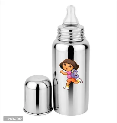 HAUSA07 BPA-free steel baby bottle With Colour Cartoon Characters-thumb0