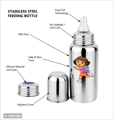HAUSA07 BPA-free steel baby bottle With Colour Cartoon Characters-thumb3