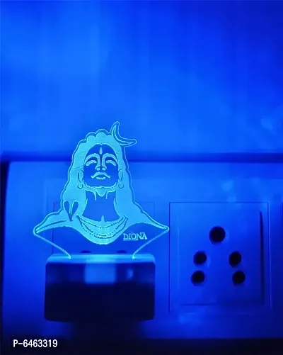 Shiva Adiyogi 3D LED Multi Color Changing Acrylic Home Decor Night Lamp Divine Wall Lamp