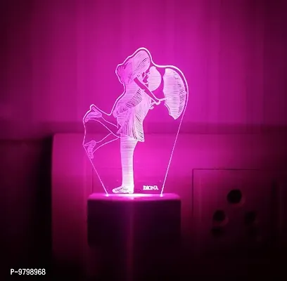 DIONA Romantic Couple 3D Illusion LED Multi Color Valentine Day, Birthday Gift Night Lamp
