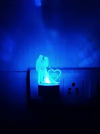 DIONA Couple Love Forever Romantic Valentine Day Gift 3D Illusion LED Multi Color Night Lamp-thumb2