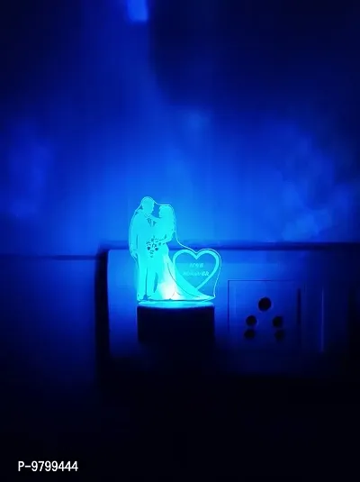 DIONA Couple Love Forever Romantic Valentine Day Gift 3D Illusion LED Multi Color Night Lamp-thumb3