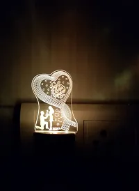 DIONA Love You Forever Romantic Couple 3D Illusion LED Multi Color Valentine Day Gift Night Lamp-thumb2