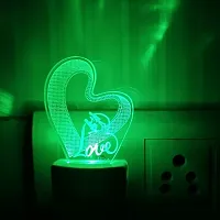DIONA Couple Romantic 3D Illusion LED Multi Color Valentine Day, Birthday Gift Night Lamp-thumb2