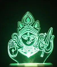 DIONA 3D ILLUSION DURGA MAA LED MULTICOLOR NIGHT LAMP Home Decor Items Night Lamp-thumb2