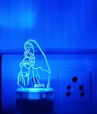 DIONA Mary With Jesus Christian Lord 3D Illusion LED Night Lamp Illusion Home Decor Acrylic 7Colour Changing Light Christmas Gifts wall night light Christmas gift Church Table Desk Lamp Wall Night Lam-thumb2