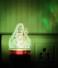 DIONA Mother Mary Christian 3D LED Night Lamp with Multi Colour Changing Lights Home Decor Small Portable Wall Light For Home, Church, Offices, Shops, Christmas Gifts Night Lamp-thumb3
